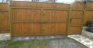 Купить распашные ворота деревянные Чапаевск, цена от 2772 руб.